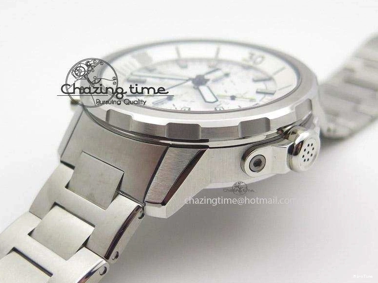 MIROTIME 0228 Versatile Aquatimer Chrono IW376803 V6F 1:1 Best Edition White Dial On SS Bracelet A 7359